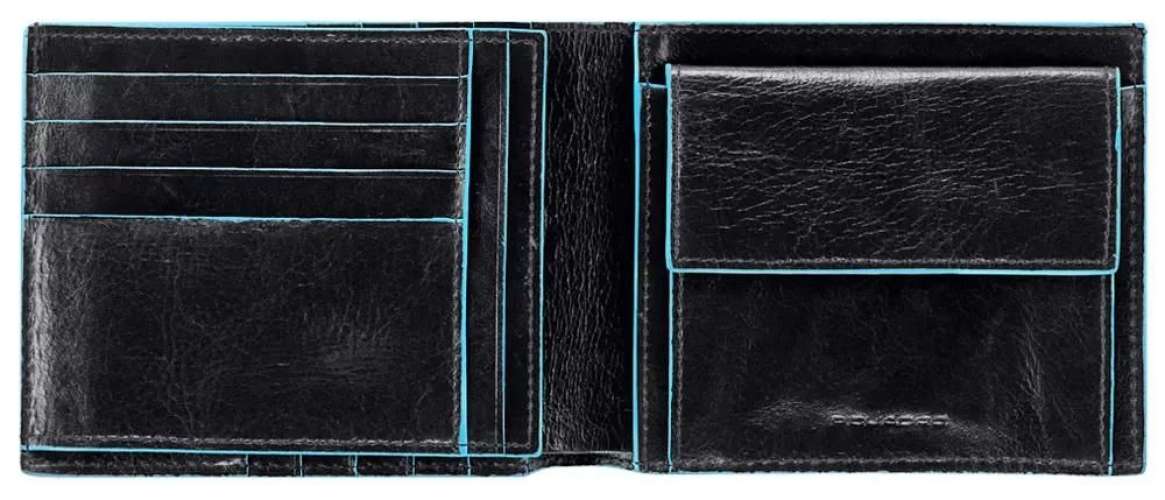 Кошелек мужской Piquadro Blue Square, кожа натуральная, черный  [pu1240b2r/n]